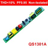 6-20W Thd<10% Hpf Non-Isolated LED Tube Light Driver with EMC QS1301A